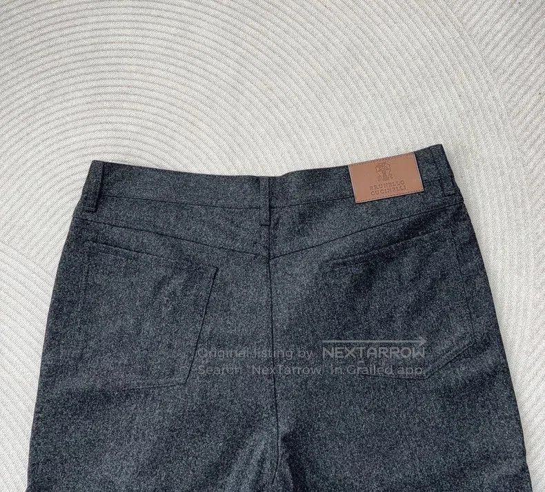 Brunello Cucinelli Brunello Cucinelli Gray Wool Casual Pants. Size US 38 / EU 54 - 8 Thumbnail
