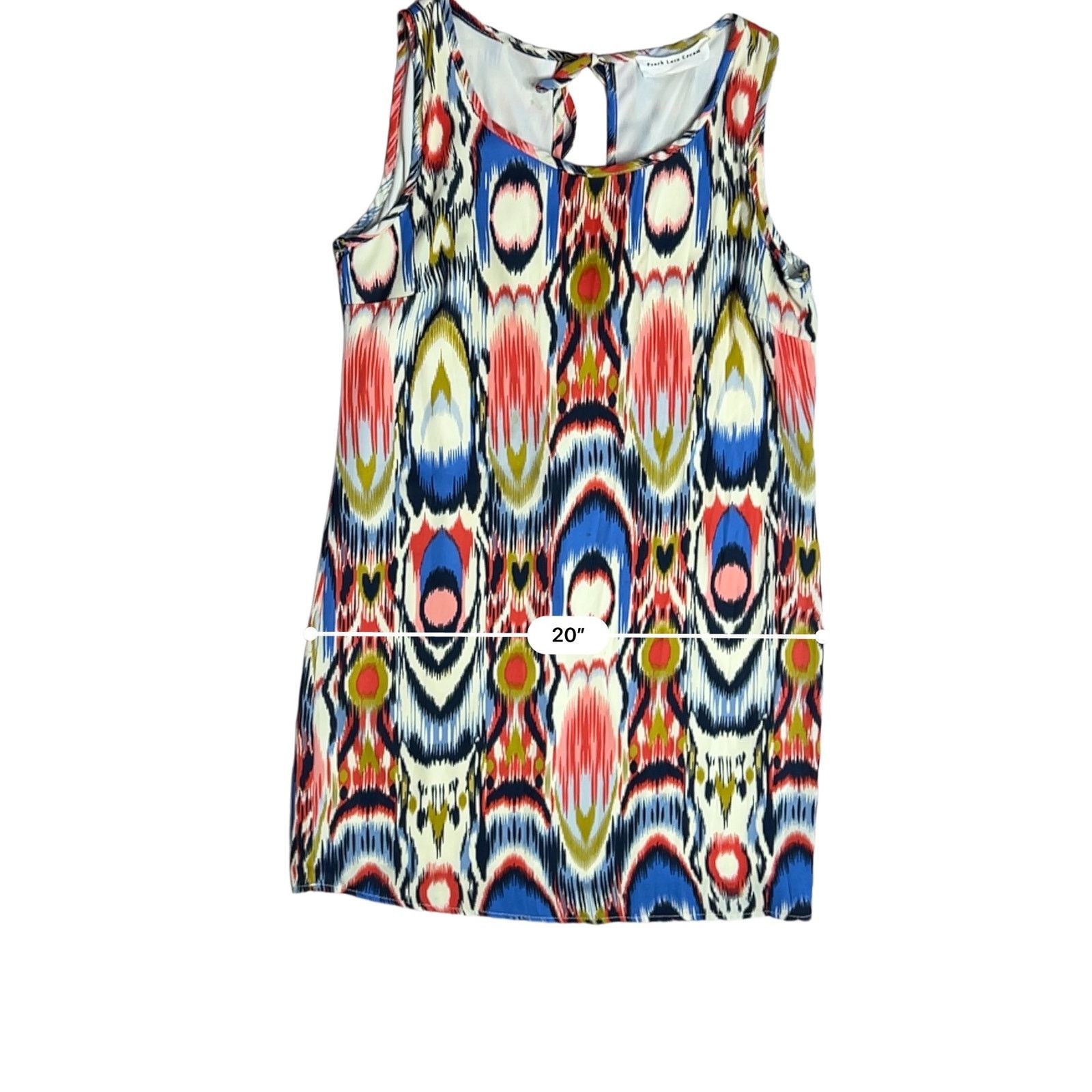 Other Peach Love Cream Ikat Colorful Sleeveless Shift Dress MEDIUM Size M / US 6-8 / IT 42-44 - 7 Thumbnail