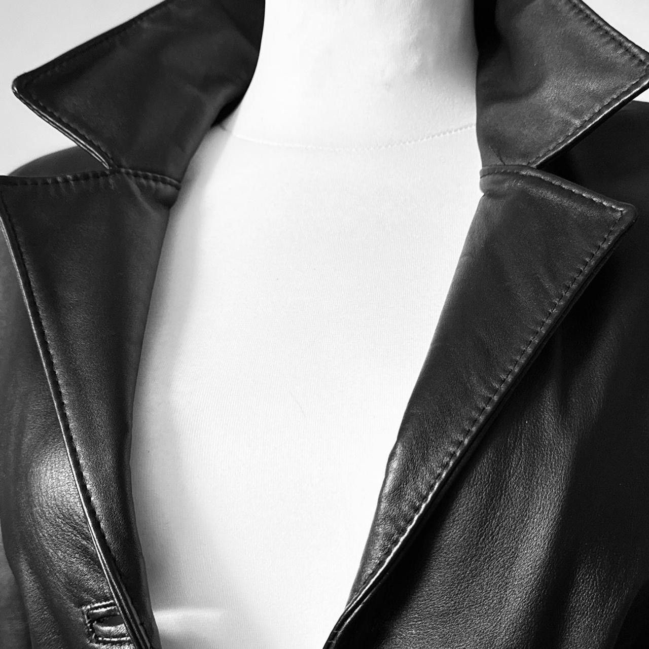 Vintage Super long matrix leather coat Size M / US 6-8 / IT 42-44 - 2 Thumbnail