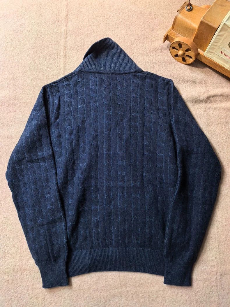 Loro Piana LORO PIANA Tulip blue fruit collar cashmere sweater Size US XL / EU 56 / 4 - 2 Thumbnail