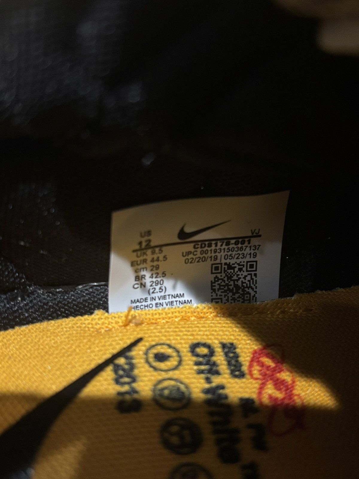 Nike Brand New Nike WS Vapor Street / OW CD8178-001 - (M10.5) Size US 12 / EU 45 - 6 Thumbnail