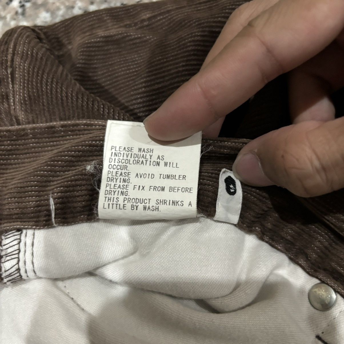 Bape × Vintage Corduroy Carpenter Pants Size US 34 / EU 50 - 8 Thumbnail