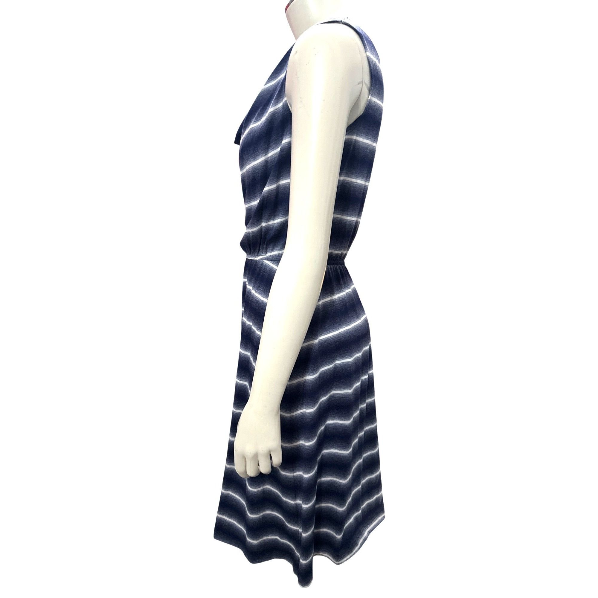 Other AB Studio XS Navy Striped Sleeveless Cowl Neck Dress Nautica Size XS / US 0-2 / IT 36-38 - 4 Thumbnail