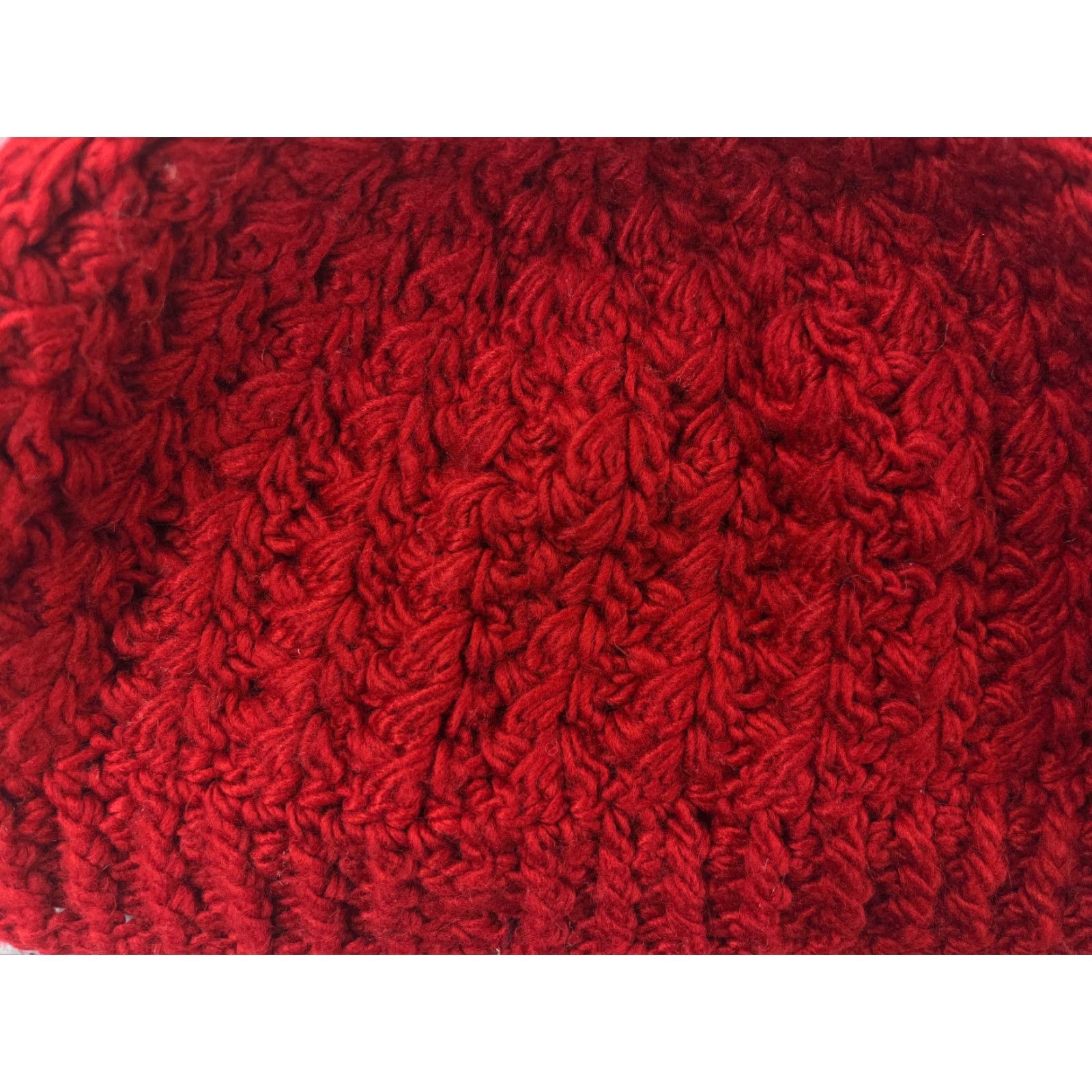 Vintage Womens Beanie Hat Crochet Red One Size Acrylic Knit Winter Ski Outdoors Vintage No Size ONE SIZE - 2 Thumbnail