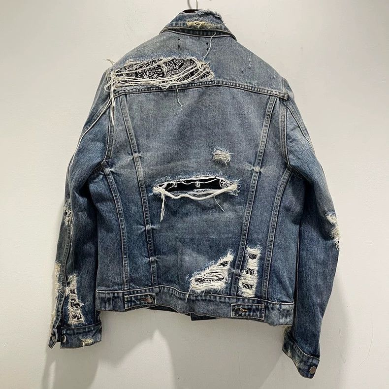 Amiri Amiri Cashew Flower Patch Damaged Jacket-2506 Size US M / EU 48-50 / 2 - 2 Thumbnail