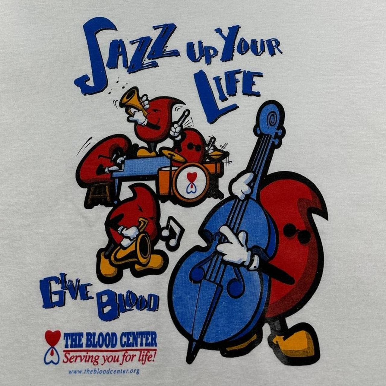 Fruit Of The Loom × Vintage Vintage Blood Drive Jazz Up Your Life T-Shirt Size US XL / EU 56 / 4 - 3 Thumbnail