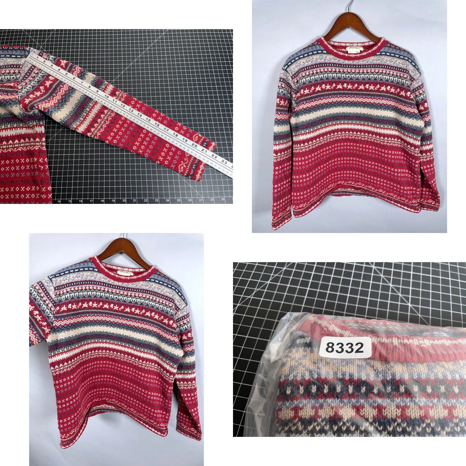 Eddie Bauer VINTAGE Eddie Bauer Sweater Women Large Red Knit Fair Isle Pullover 90s Casual Vintage Womens Size L / US 10 / IT 46 - 8 Thumbnail