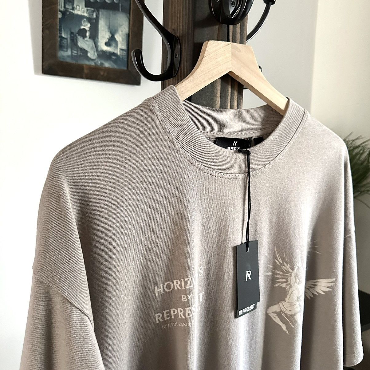 Represent Clo. 🌿Represent Clo Icarus Relaxed T-Shirt - Taupe🌿 Size US L / EU 52-54 / 3 - 3 Thumbnail