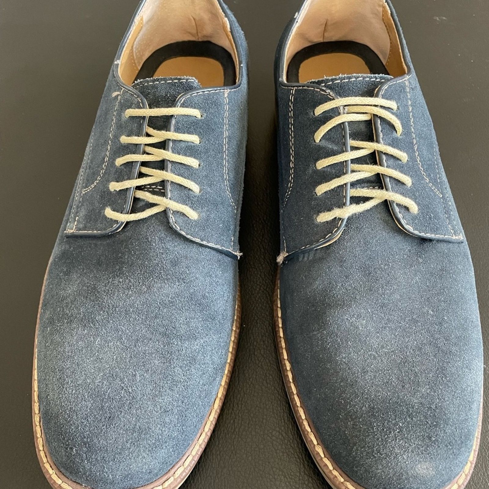 G.H. Bass & Co. GH BASS navy suede men’s dress oxford shoes size 12 Size US 12 / EU 45 - 2 Thumbnail
