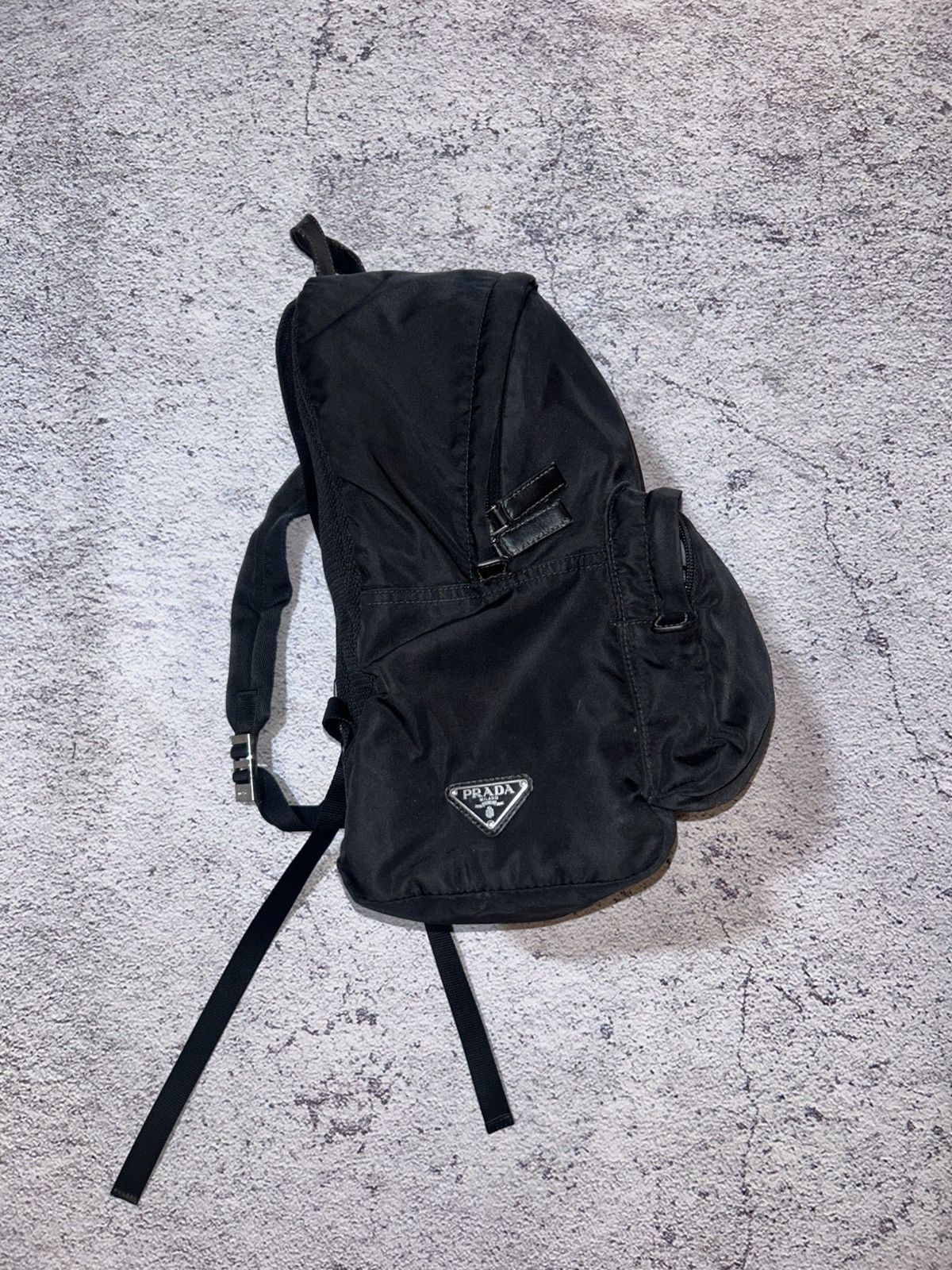 Prada Prada Black Nylon Backpack with Triangle Logo Vintage Size ONE SIZE - 2 Thumbnail