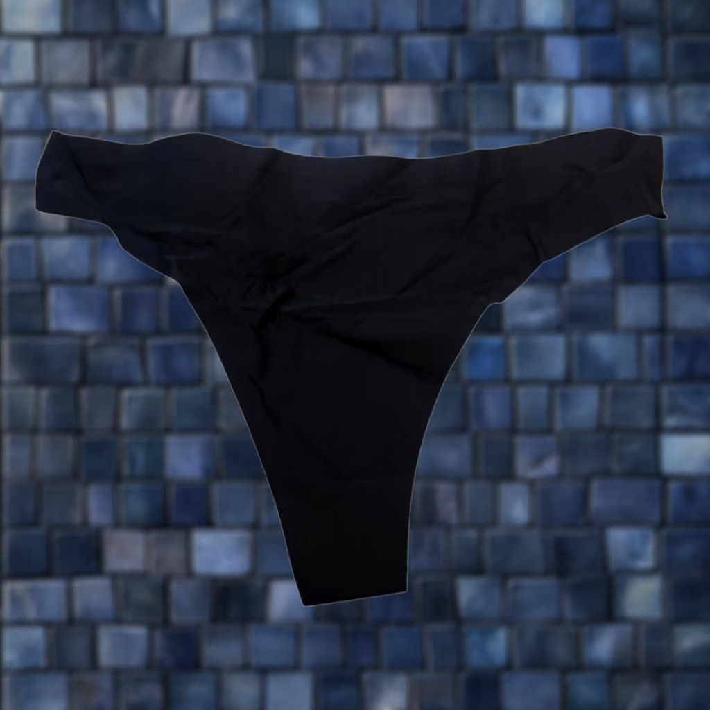 Vintage Cheek Boss Panty Womens L Black Thong Underwear Panties Size 36" / US 14 / IT 50 - 1 Thumbnail