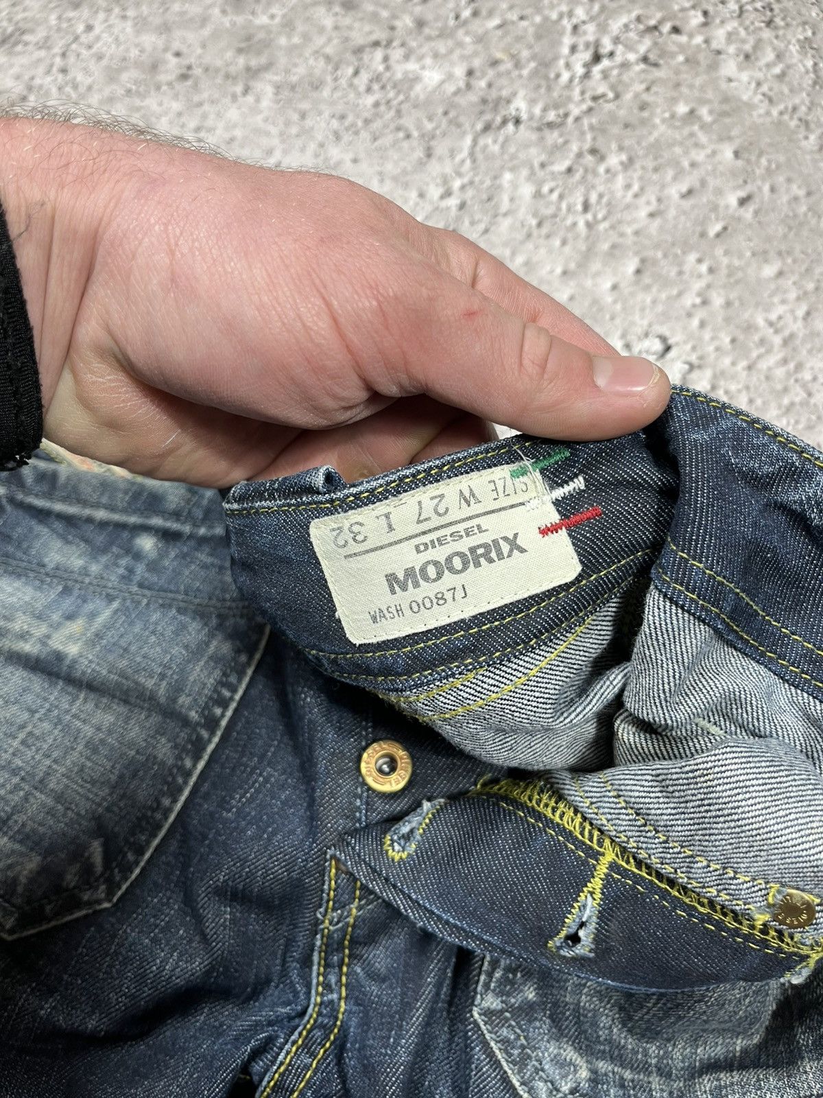 Diesel Diesel Morix Distressed Jeans Blue W27 L32 Size US 27 - 8 Thumbnail