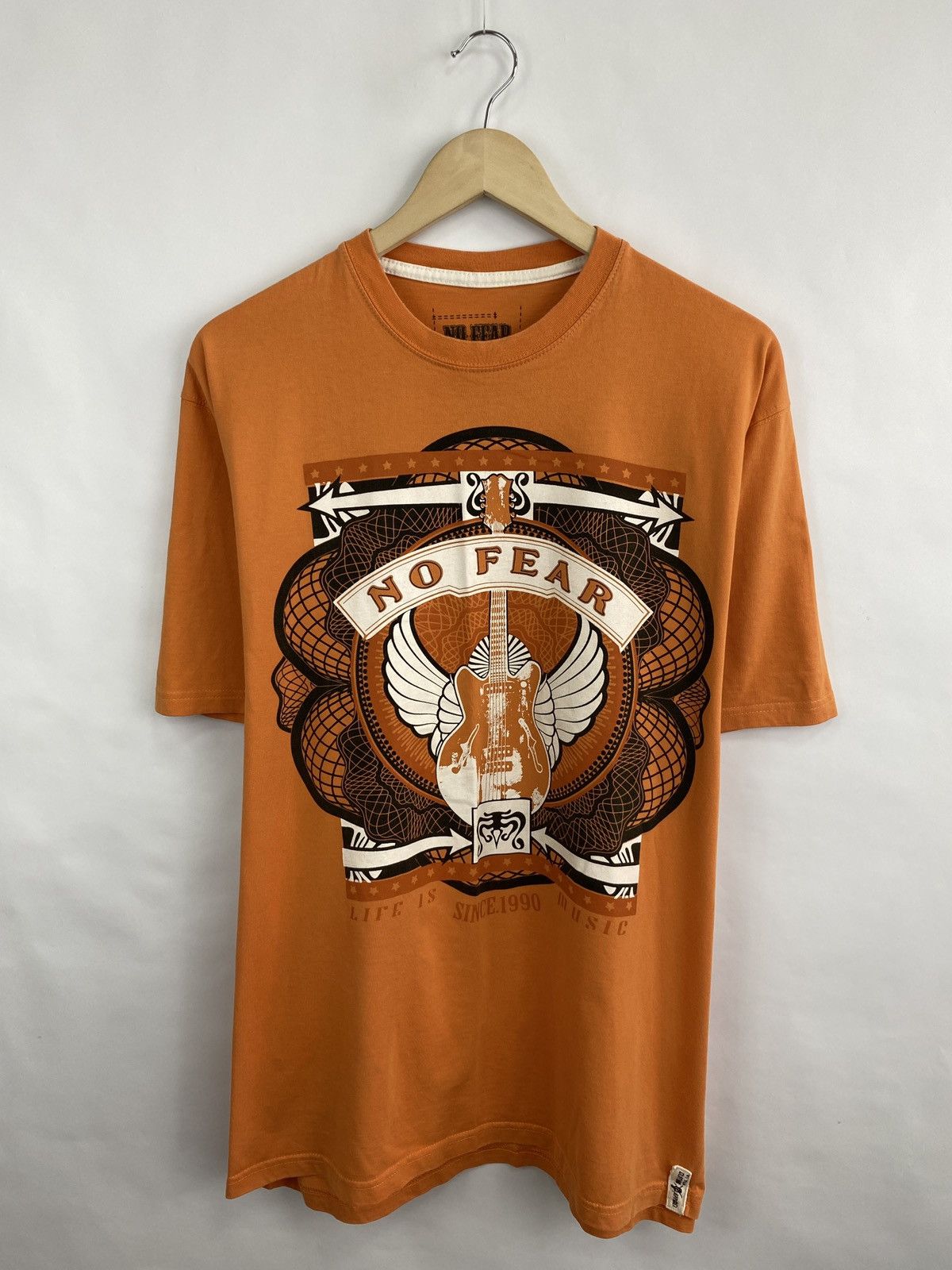 No Fear 🔥💀 Vintage No Fear Life is Music T-Shirt Rare Retro Hype Y2K Size US XL / EU 56 / 4 - 3 Thumbnail