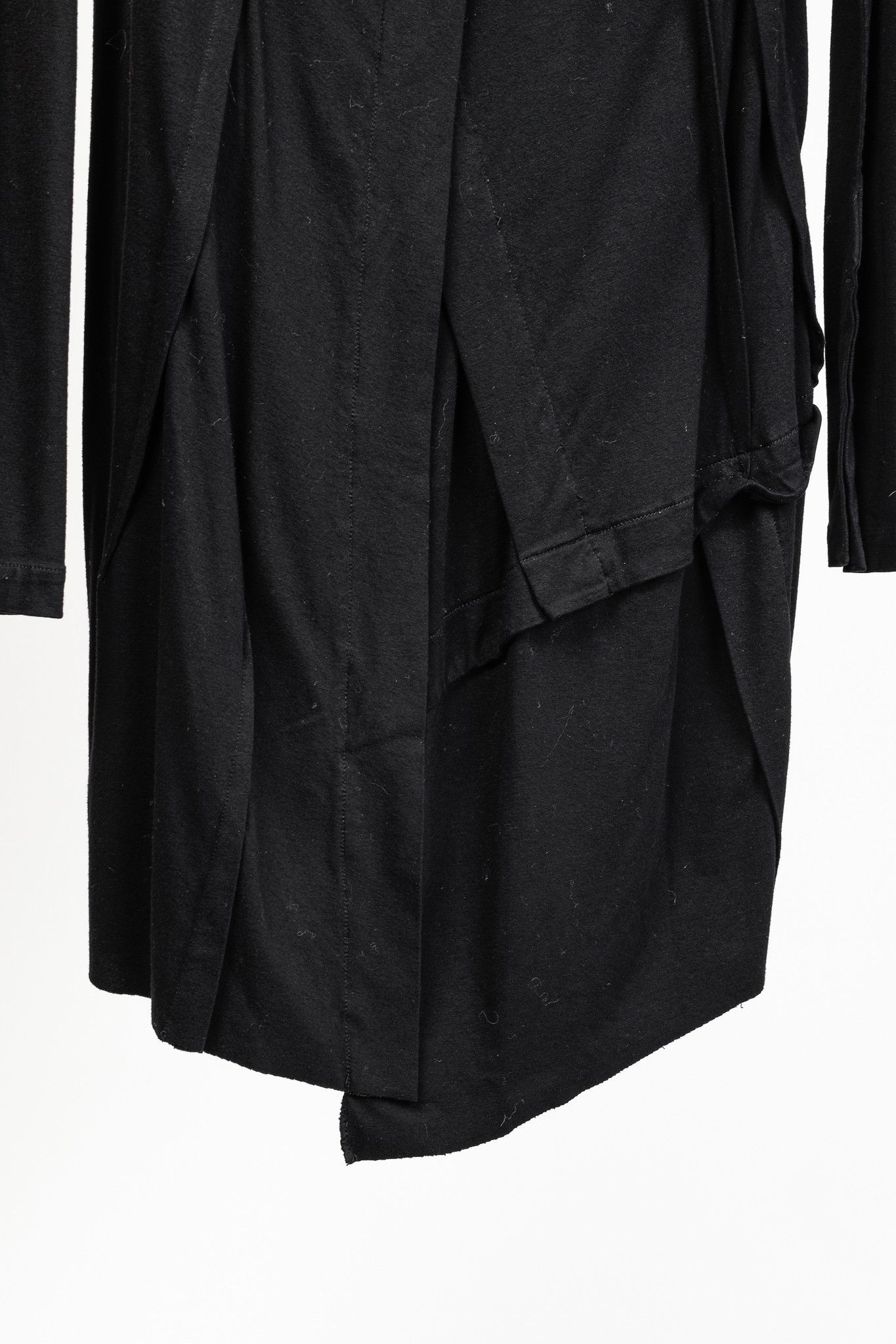 Rundholz Rundholz Exposed Seam Frayed Edges Black Jersey Dress Size S / US 4 / IT 40 - 6 Thumbnail