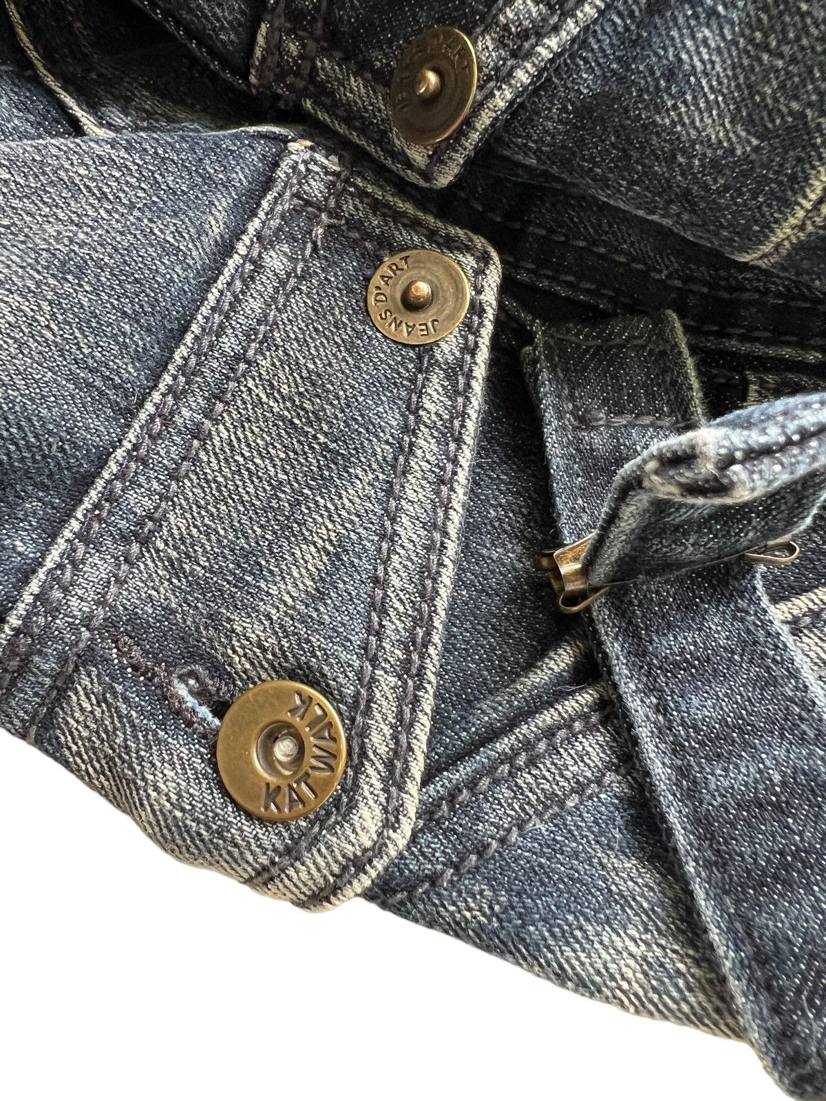 20471120 Jeans De Art 🇯🇵 Cyberpunk Multipocket Flare Denim Cargo Size US 33 - 9 Thumbnail