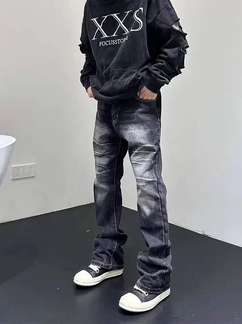 Japanese Brand Vintage Street Skateboarding Washed Faded Black Jeans Size US 32 / EU 48 - 5 Thumbnail