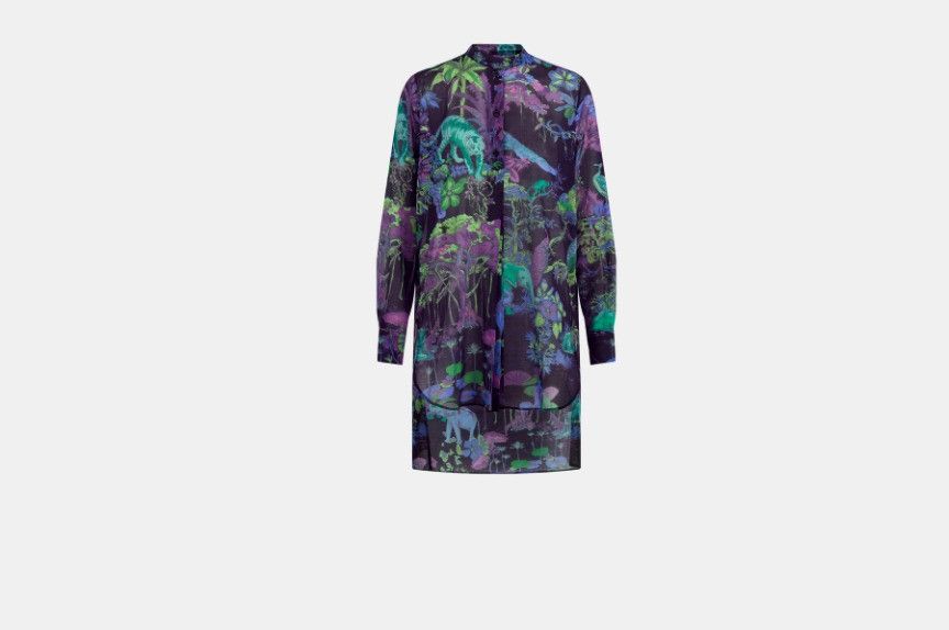 Dior o1w1db10824 Cotton Voile Blouse in Multicolor Size S / US 4 / IT 40 - 1 Thumbnail