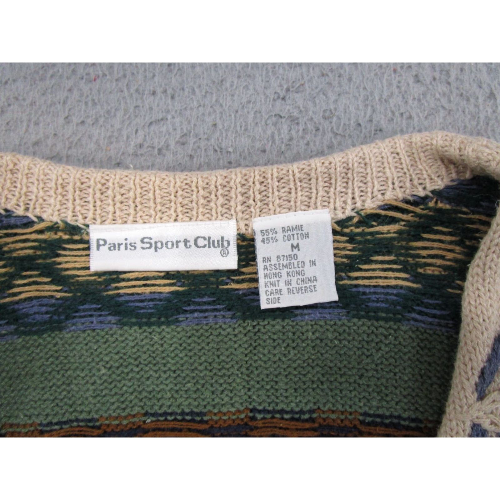 Vintage VINTAGE Paris Sports Club Sweater Vest Shirt Women M Floral Knit Button Up 90s Boho Chic Y2K Size M / US 6-8 / IT 42-44 - 2 Thumbnail