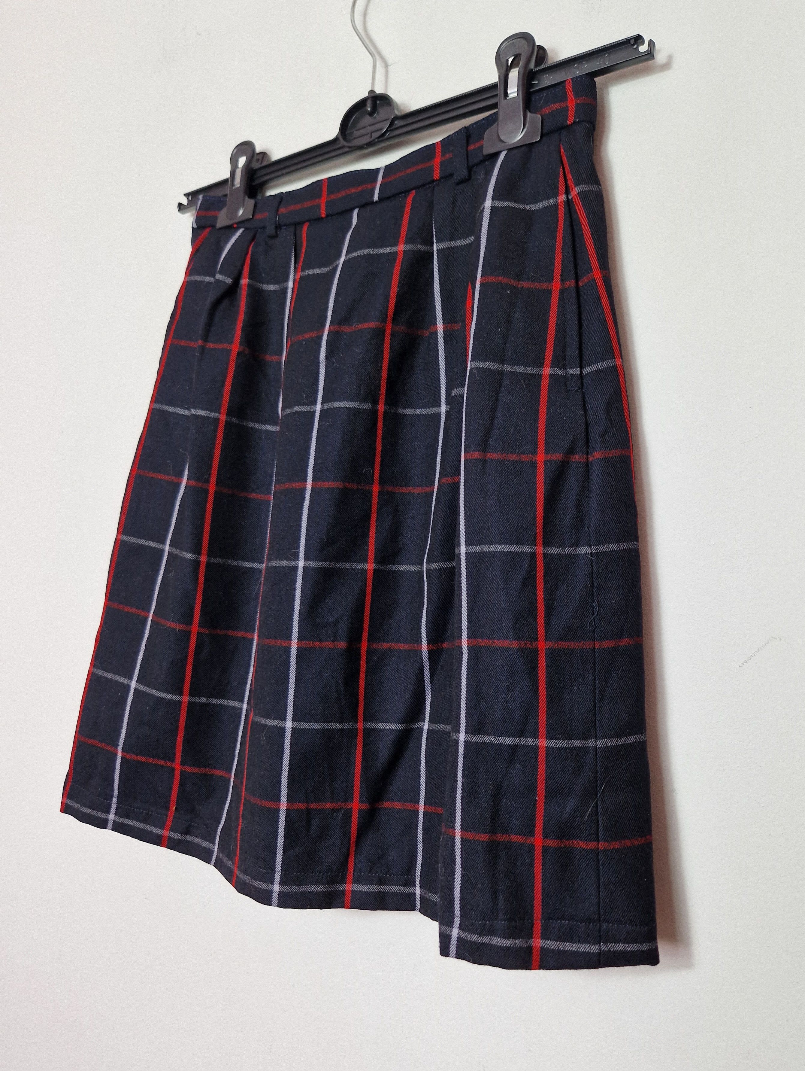Burberry × Vintage Burberry vintage wool navy nova check mini skirt Size 26" / US 2 / IT 38 - 8 Thumbnail