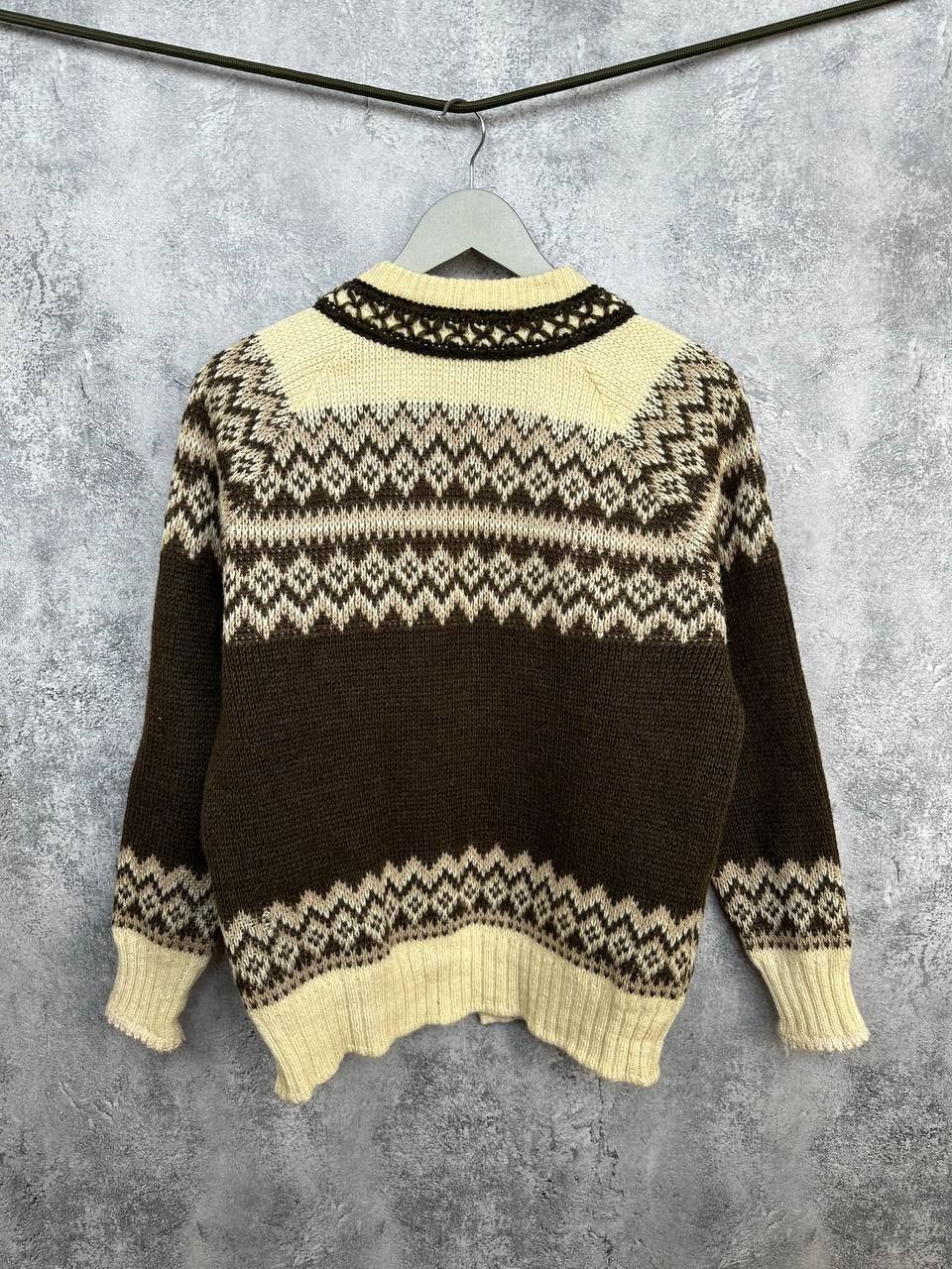 Vintage Nordstrikk Norway Wool Cardigan Pewter Clasp Nordic Isle Size M / US 6-8 / IT 42-44 - 2 Thumbnail