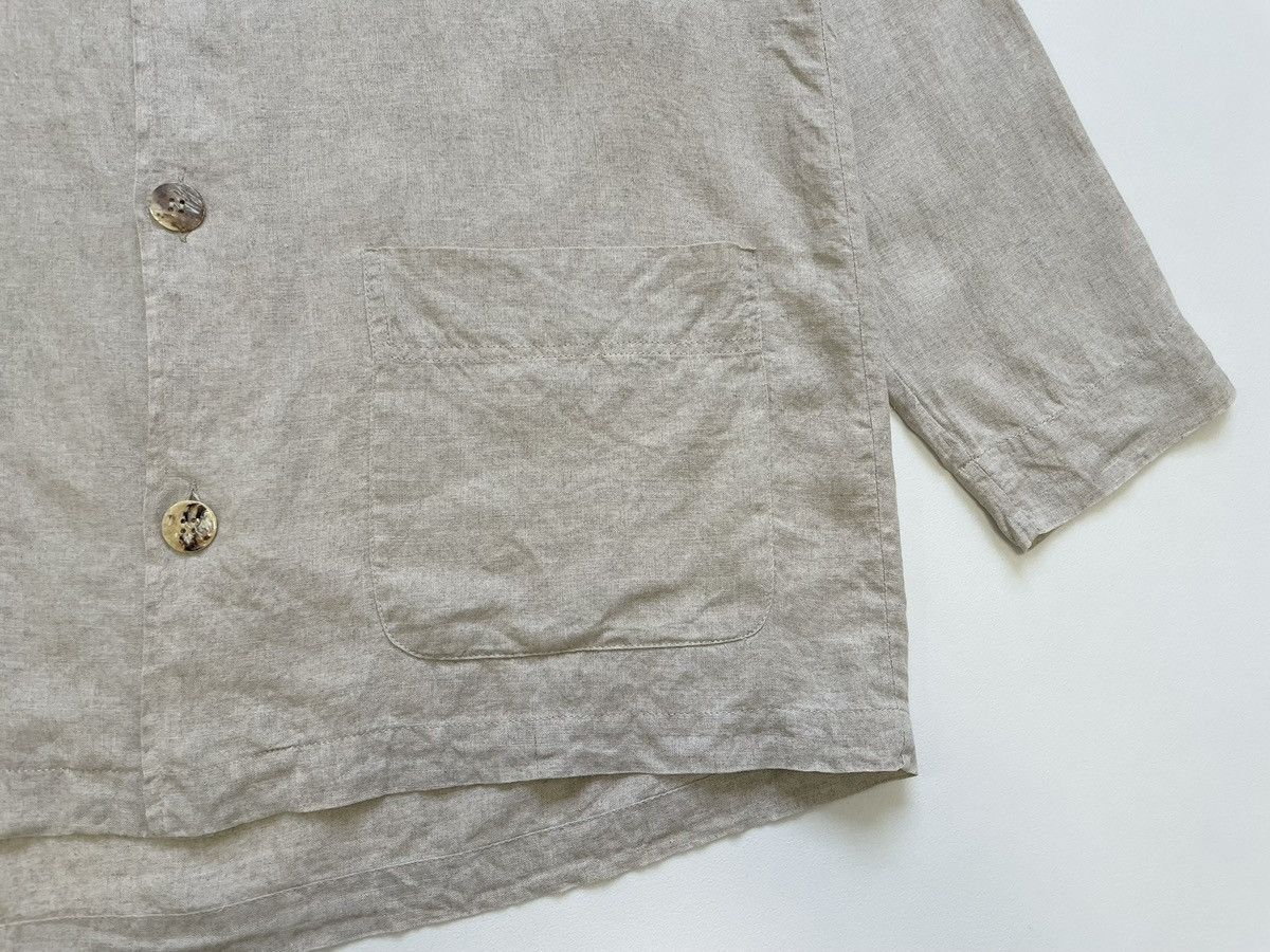 Dries Van Noten Early 2000s Beige Linen Over Shirt Size US M / EU 48-50 / 2 - 11 Thumbnail