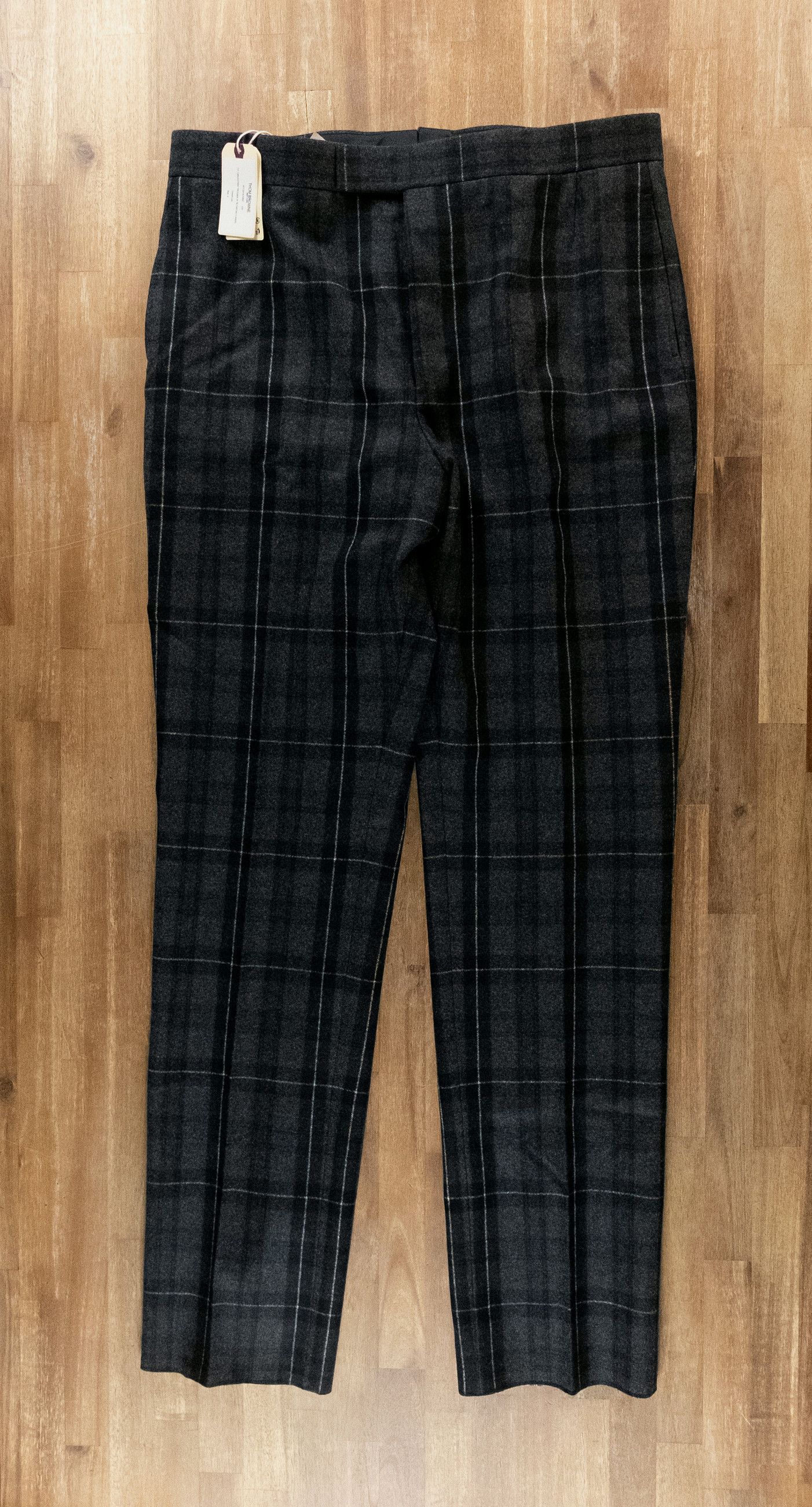Thom Browne THOM BROWNE gray tartan wool cashmere pants Size 4 Size US 36 / EU 52 - 1 Thumbnail