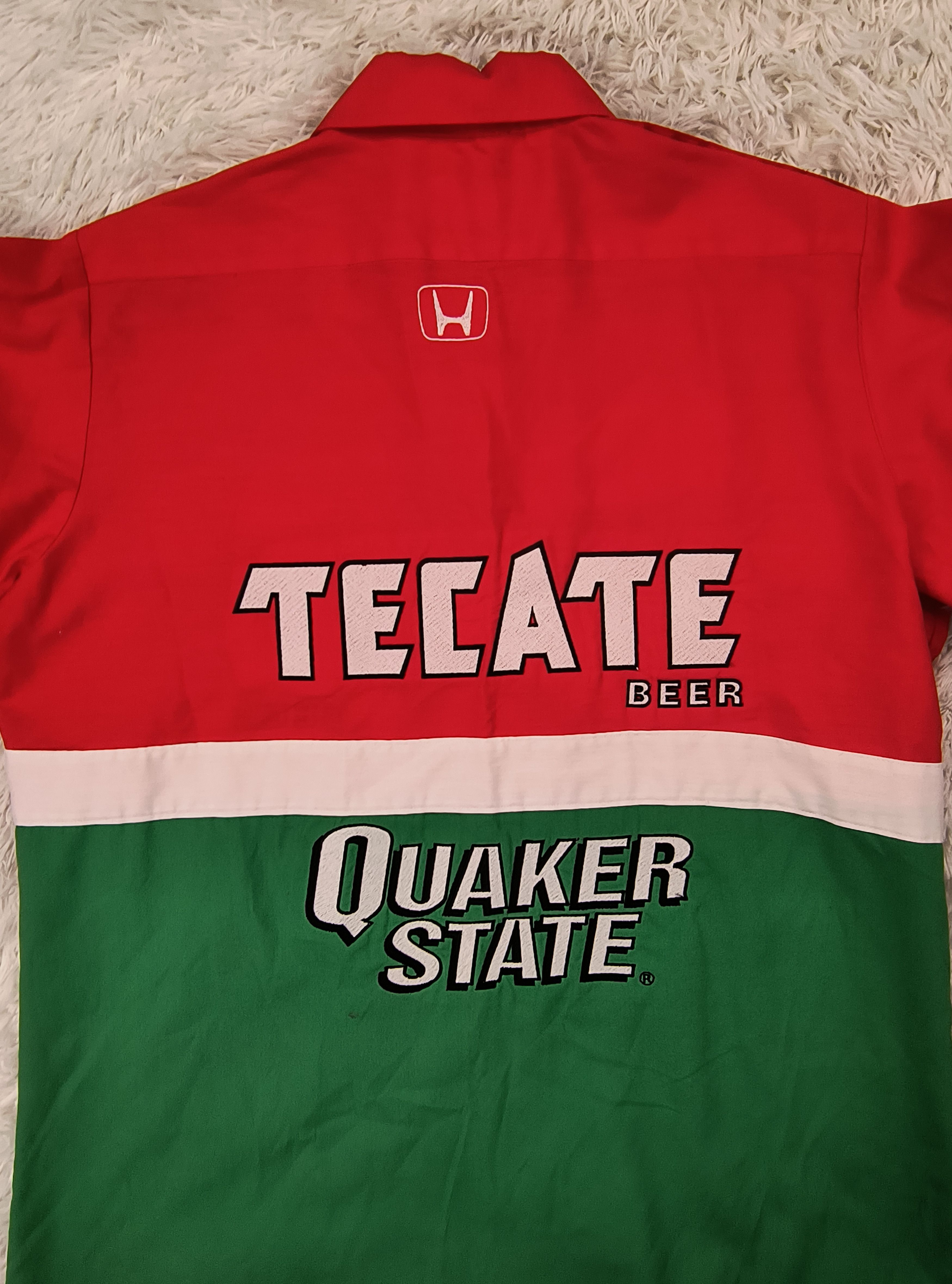 Vintage Vintage Adrian Fernandez Quaker State tecate button shirt Size US L / EU 52-54 / 3 - 7 Thumbnail