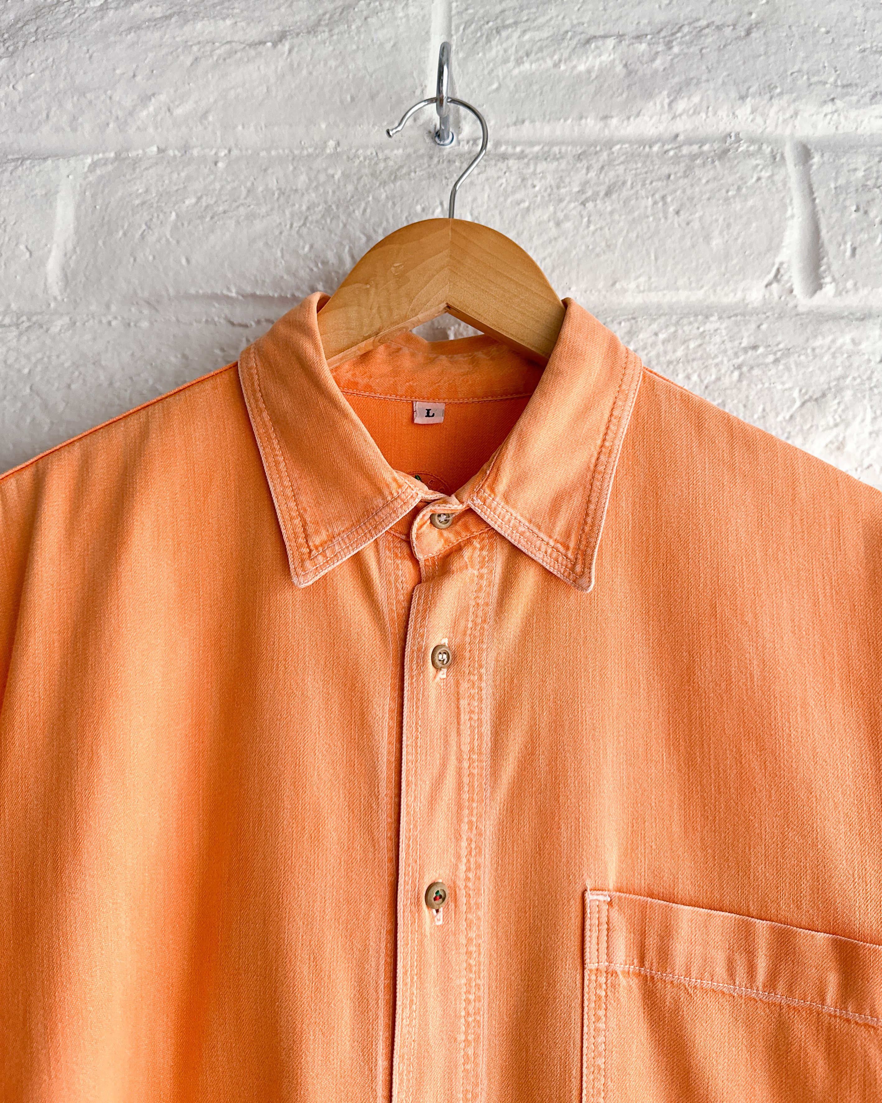Vintage Vintage 90s Boomerang Sportswear Button Up Shirt Orange L Size US L / EU 52-54 / 3 - 2 Thumbnail