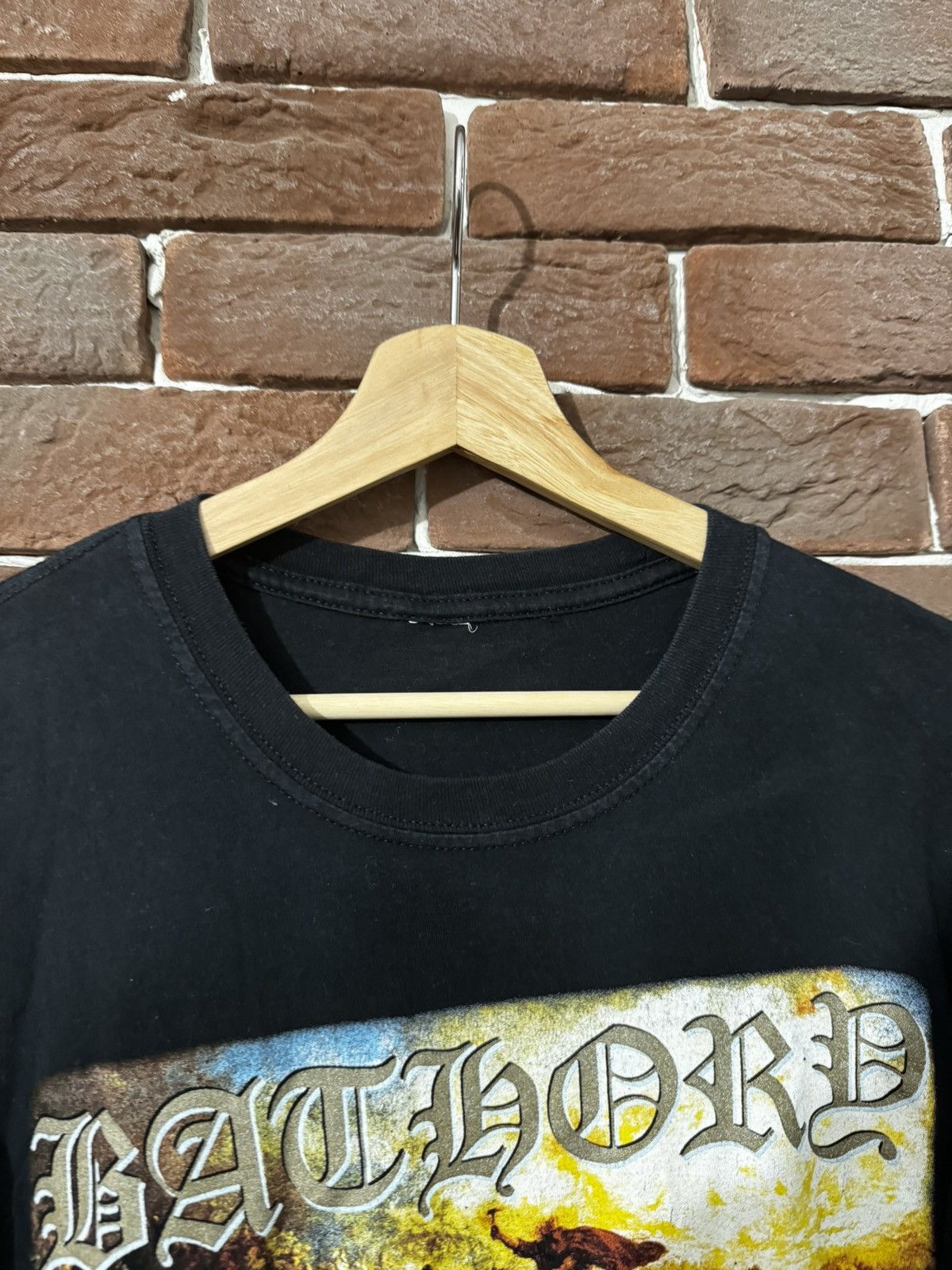 Band Tees Vintage 00s Bathory Blood Fire Death Metal Band Tee Long L Size US L / EU 52-54 / 3 - 5 Thumbnail