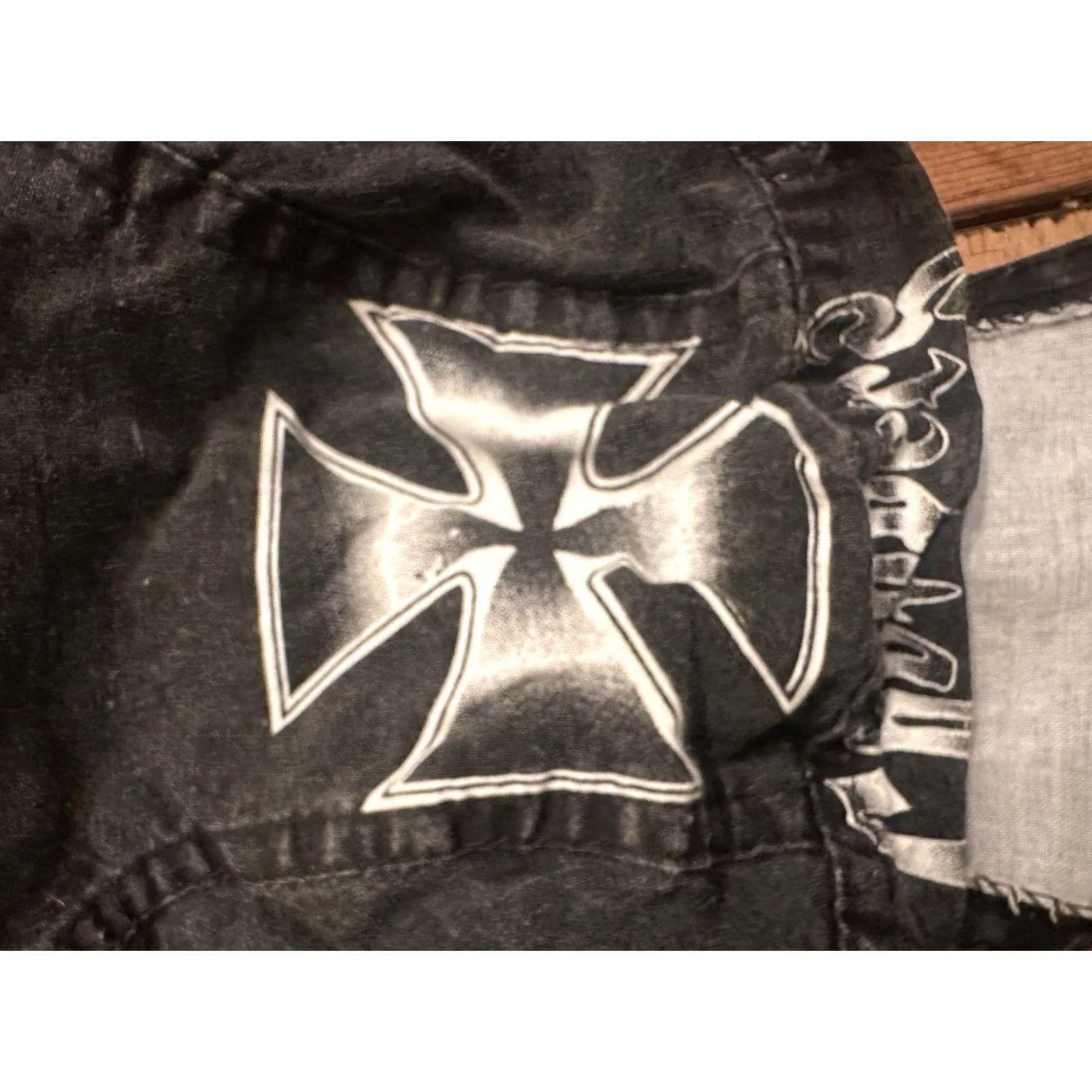 Vintage VINTAGE Choppers Skull Cap Motorcycle Biker Doo Rag Head Wrap Bandana Black Mens One Size Size ONE SIZE - 4 Thumbnail