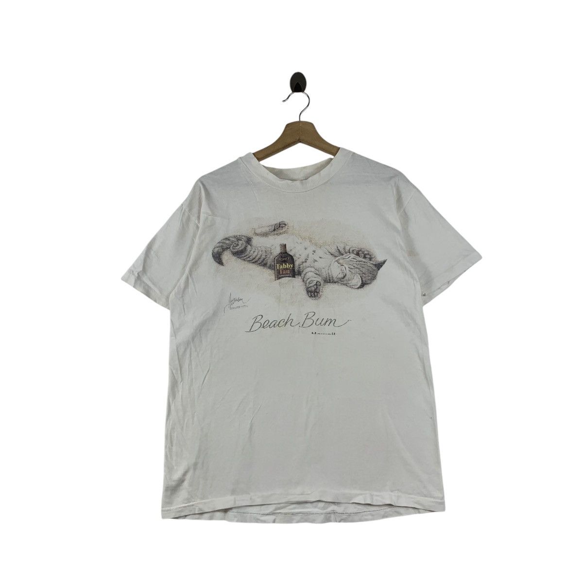 Vintage Vintage 1995 BOB HARRISON BEACH BUM Kitten Tee Shirt Top Size M / US 6-8 / IT 42-44 - 1 Thumbnail