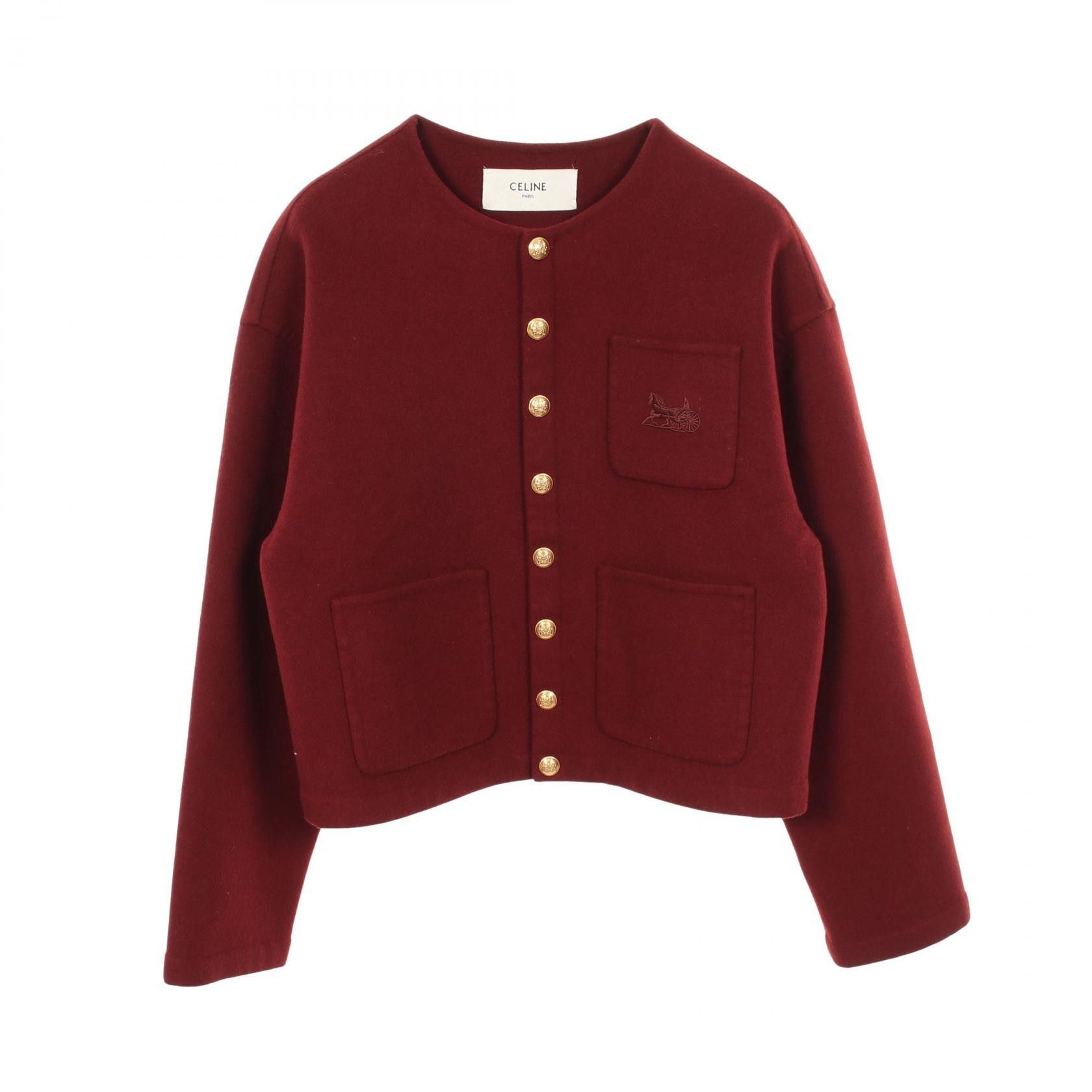 Celine Celine CELINE Cashmere Jacket Textile Outerwear 2V41E6700 DUTY FREE for USA Size ONE SIZE - 1 Thumbnail