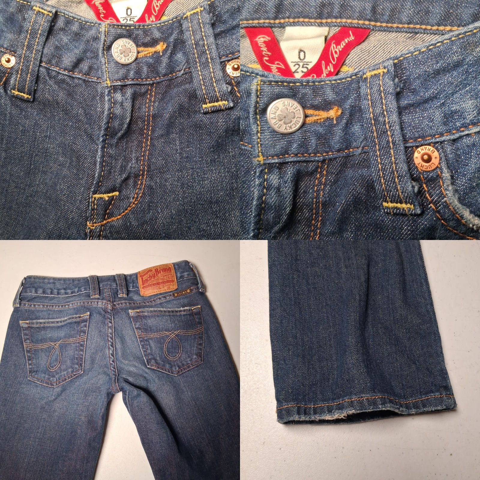 Lucky Brand Lucky Brand Jeans Lola Straight Short Blue Denim Slim Distressed Work Jeans Size 42" / US 20 - 9 Thumbnail