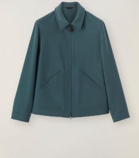 Loro Piana o1loc1c0326 FAM4588 Bomber Murray Jacket in Coal Green Size US XL / EU 56 / 4 - 1 Preview