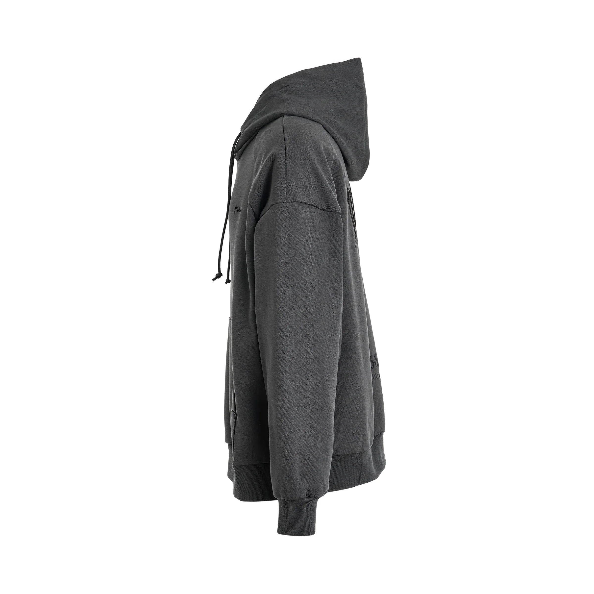 Juun.J o1mris0824 Embroidered Hoodie in Grey Size US S / EU 44-46 / 1 - 3 Thumbnail