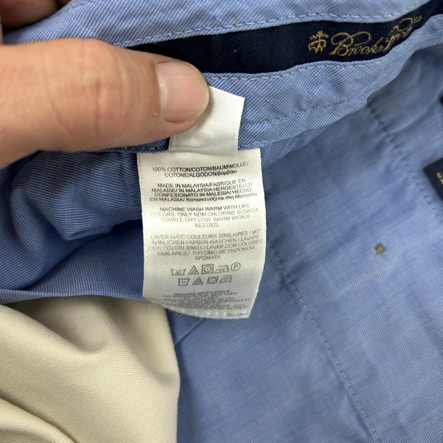 Brooks Brothers Brooks Brothers Pants Clark Fit Advantage Chino Lightweight Khaki Beige 38x30 Flat Front Cuffed Mens Size US 38 / EU 54 - 6 Thumbnail