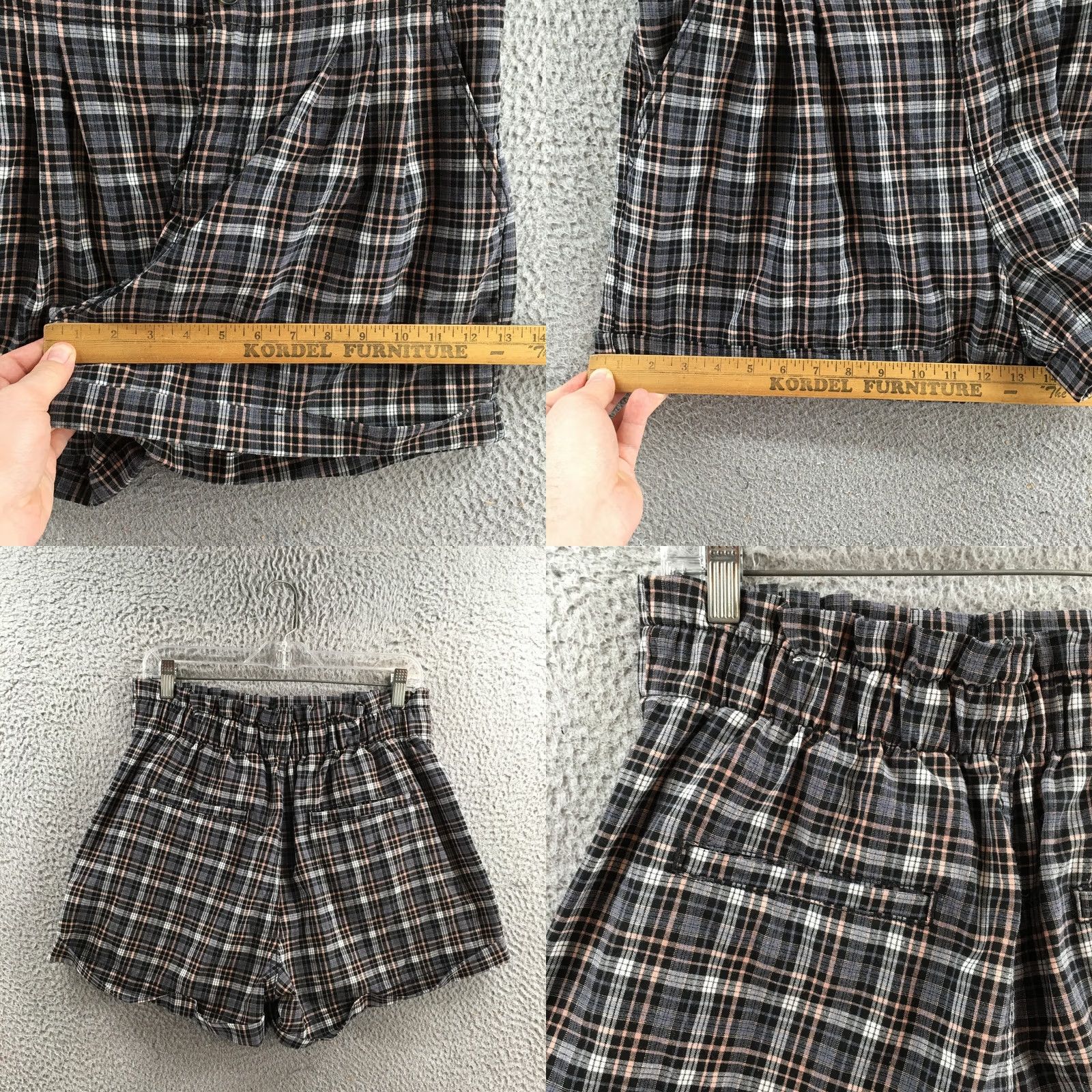 American Eagle Outfitters American Eagle Outfitters Mom Shorts Womens 2 Blue High Rise Button Front Plaid Size 26" / US 2 / IT 38 - 8 Thumbnail