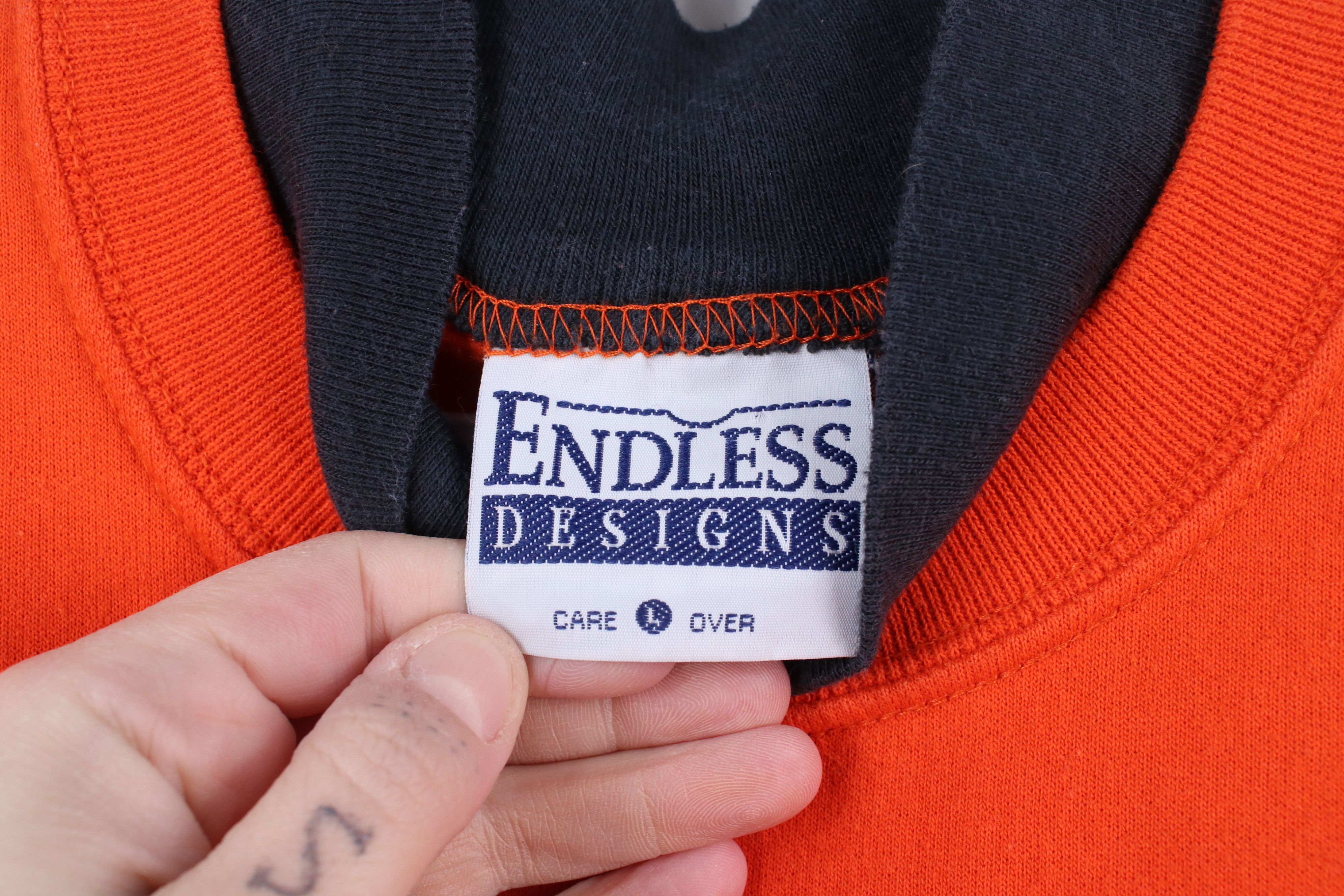 Vintage Vintage 90s Streetwear Halloween Witch Sweatshirt Orange Size L / US 10 / IT 46 - 7 Thumbnail