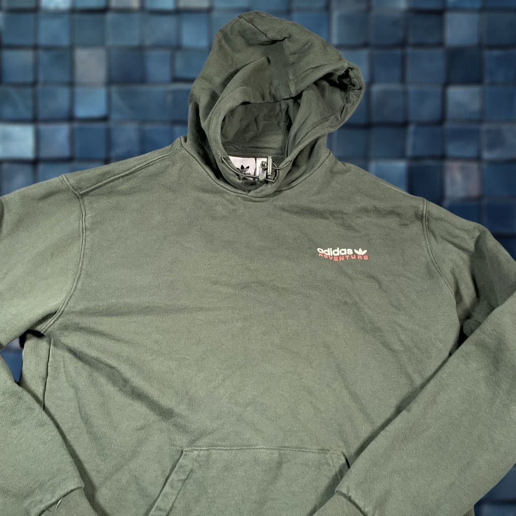 Adidas Adidas Hoodie Mens Medium Green Adventure Trefoil Pullover Sweatshirt Cotton Size US M / EU 48-50 / 2 - 1 Thumbnail