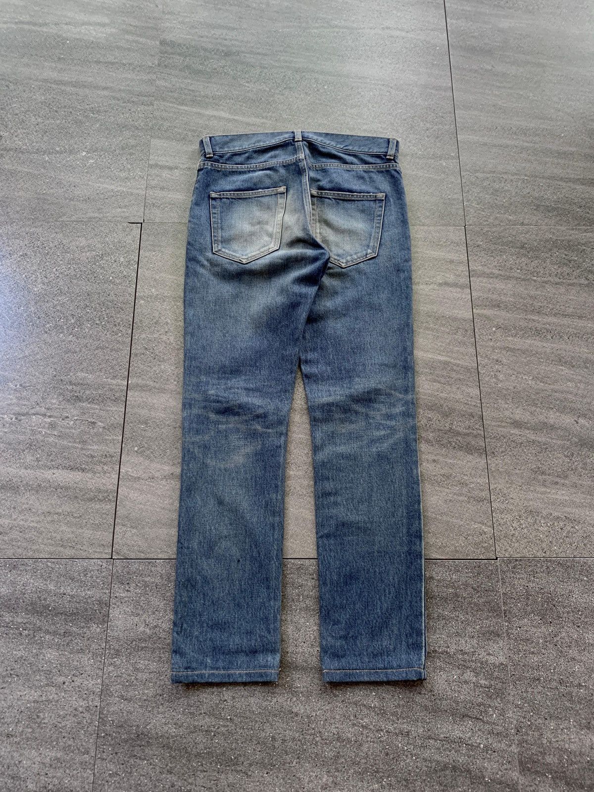 Saint Laurent Paris FREE TAX! D02 Blue Washed Skinny Denim Jeans Size US 28 / EU 44 - 5 Thumbnail