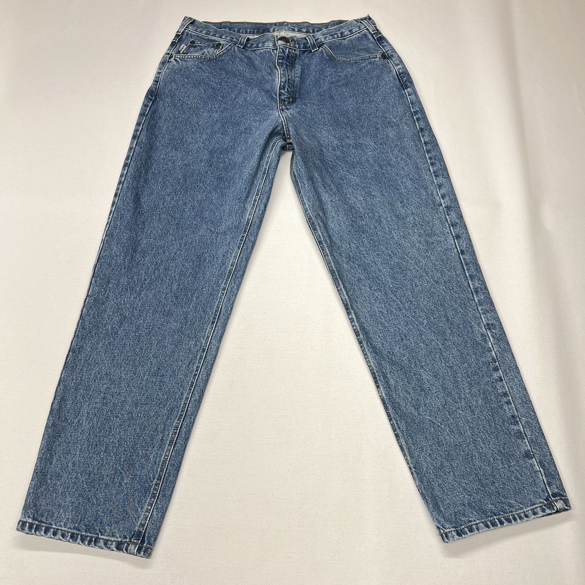 Carhartt × Vintage Carhartt Jeans Blue Relaxed Fit B17 Denim Workwear Baggy Size US 36 / EU 52 - 2 Thumbnail
