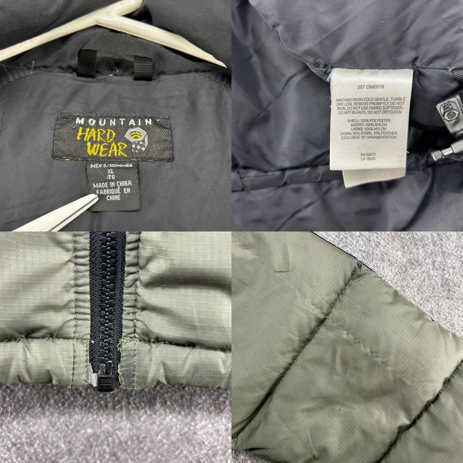 Mountain Hardwear VINTAGE Mountain Hardwear Jacket Puffer Down Feather XL Green Black Ripstop Men Size US XL / EU 56 / 4 - 9 Thumbnail