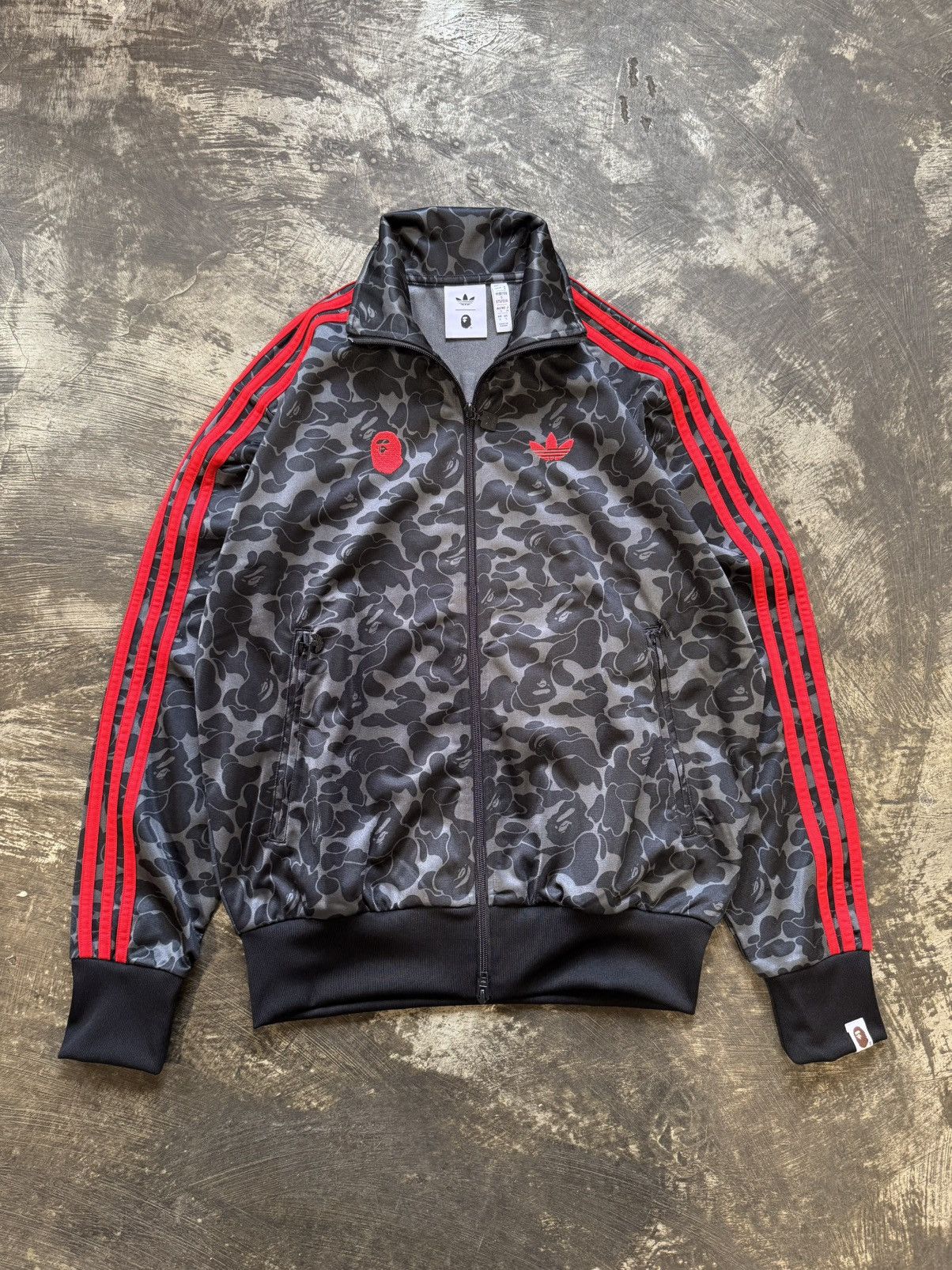 ADIDAS X BAPE TRACKTOP CAMO JACKET