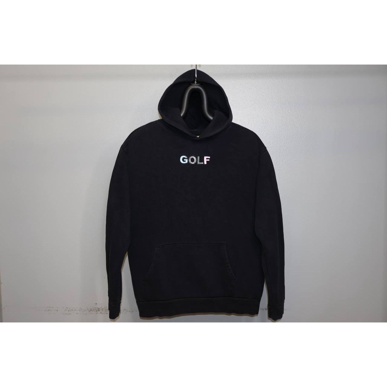 Vintage GOLF Hoodie Mens XL Black Pullover Logo Sweatshirt Kangaroo Size US XL / EU 56 / 4 - 6 Thumbnail