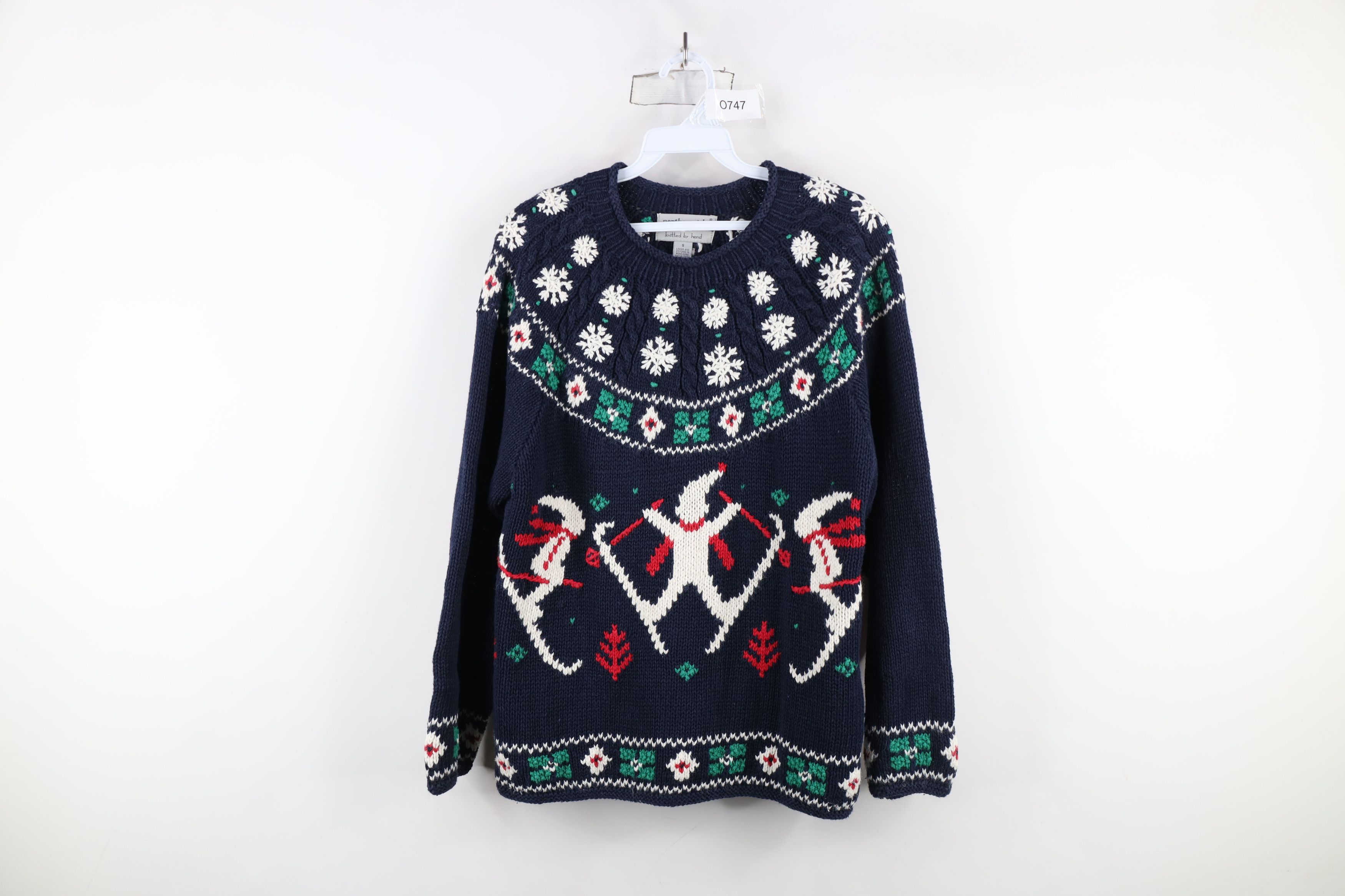 Vintage Vintage 90s Streetwear Snowflake Skiing Marled Sweater Size S / US 4 / IT 40 - 1 Thumbnail