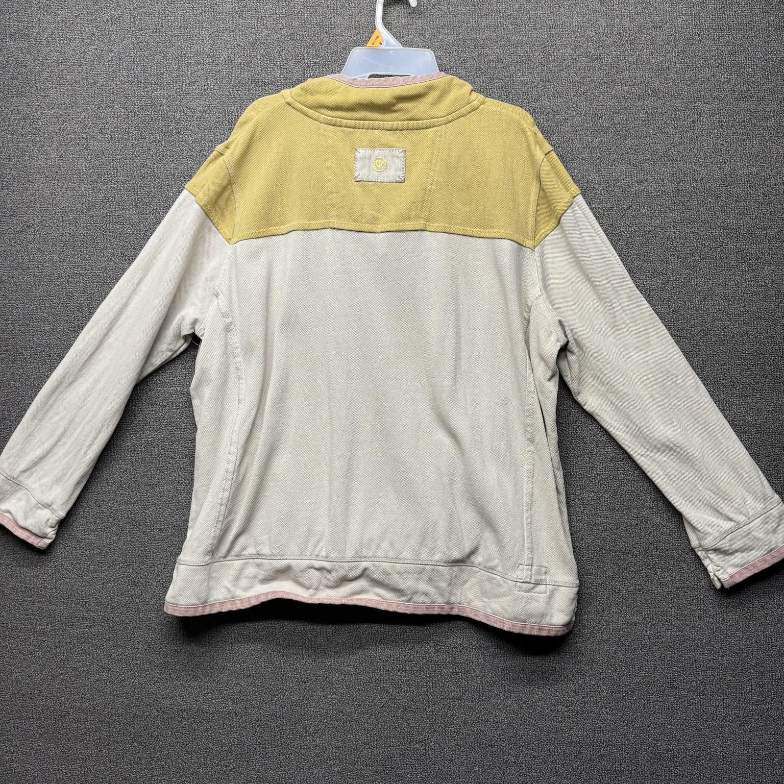 FatFace Fat Face Airlie Men's 1/4 Zip Pullover Ivory Mustard Pink 16 Size US L / EU 52-54 / 3 - 2 Thumbnail