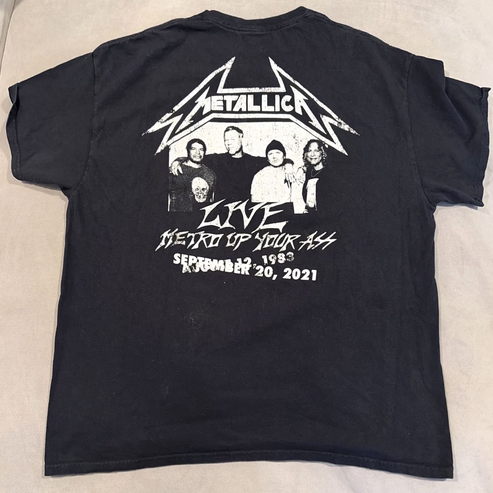Etro RARE Metallica 2021 Secret Show Chicago Metro T Shirt XL Black Cotton Crew Neck Short Sleeve Graphic Print Size US XL / EU 56 / 4 - 4 Thumbnail
