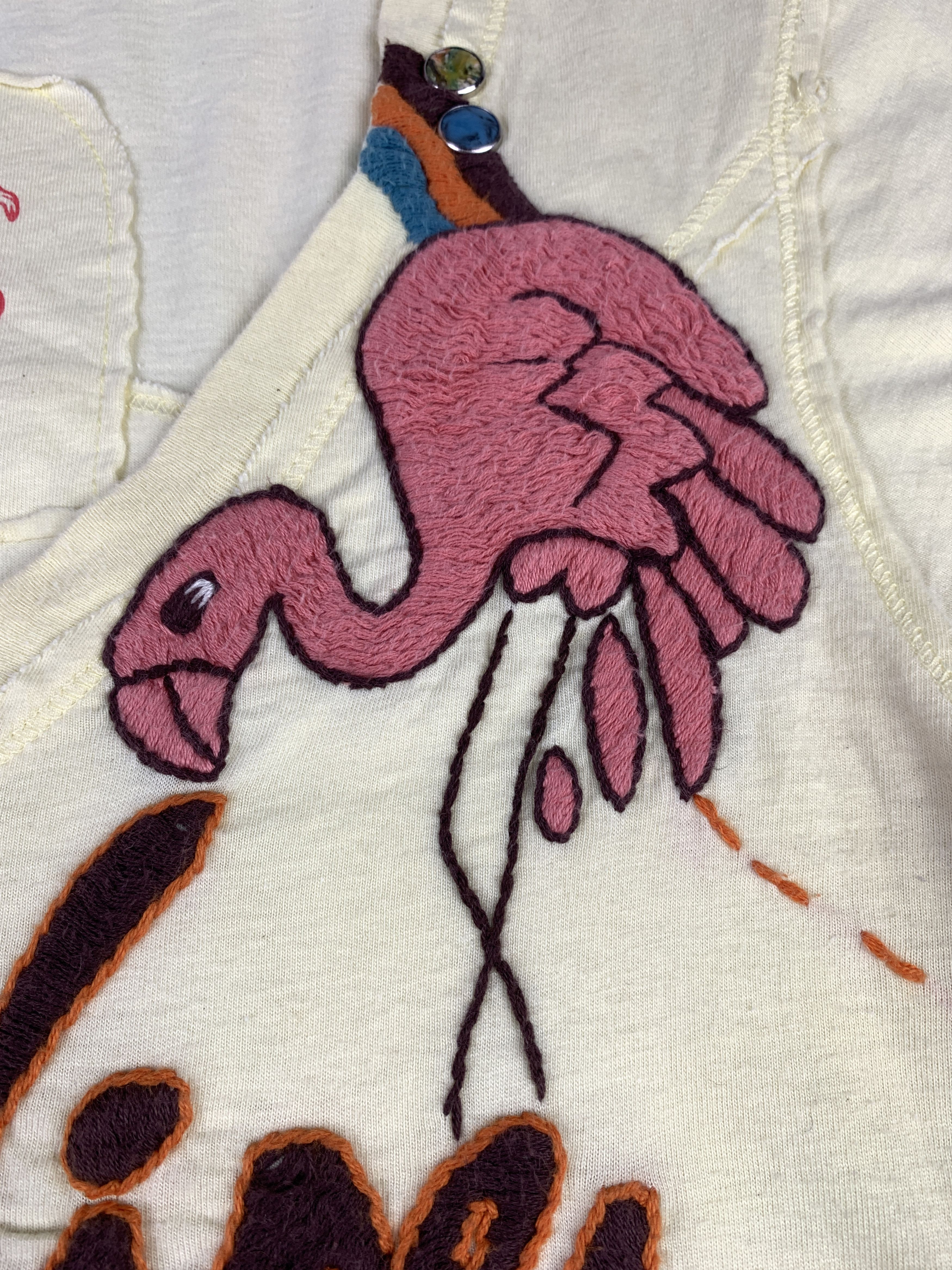 Japanese Brand Paradise Lemon Flamengo Embroidered Boob Tee (M) Size M / US 6-8 / IT 42-44 - 5 Thumbnail