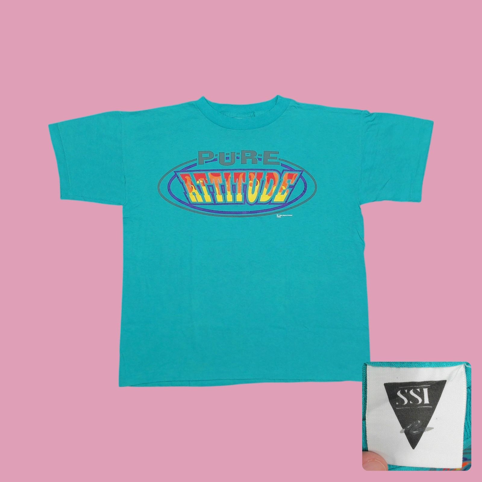 Vintage Vintage | 1994 "Pure Attitude" Boxy Single Stitch Skate Tee Size US L / EU 52-54 / 3 - 1 Thumbnail