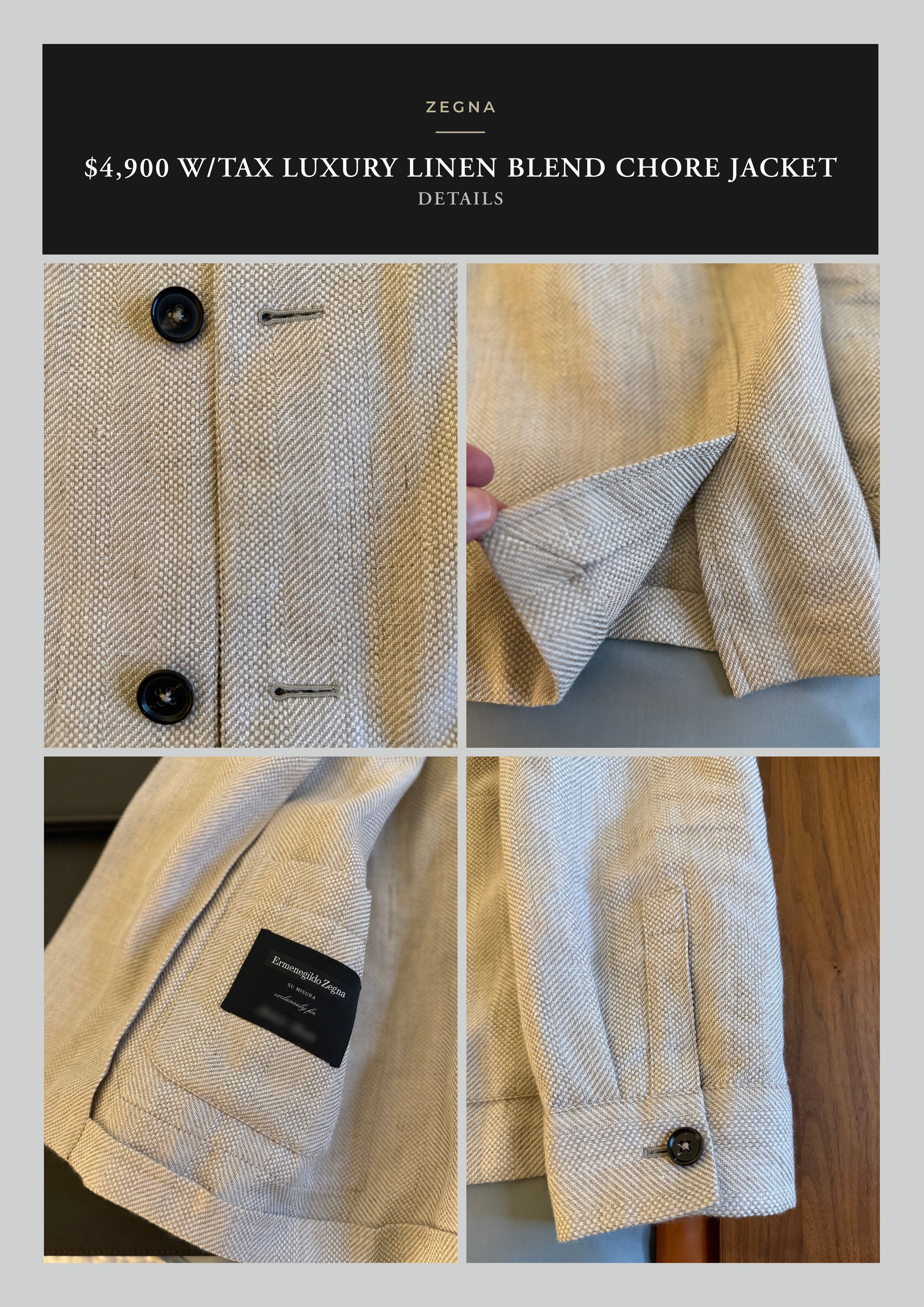 Ermenegildo Zegna Best Dressed $4,900 w/tax Rare ZEGNA Elevated Chore Jacket Size US L / EU 52-54 / 3 - 19 Thumbnail